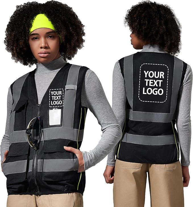 A-SAFETY High Visibility Reflective Safety Vest Customize Logo by A-SAFETY
