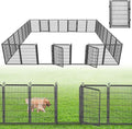 Decorative Garden Fence with Gate, 40 in x 63 ft Rustproof Metal Fence Panels by Jhsomdr