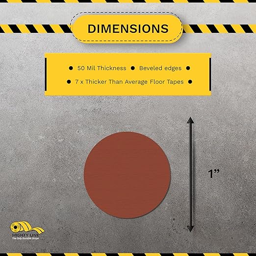 Mighty Line 1" Solid Dot Shaped Floor Marking Tape - Image 3