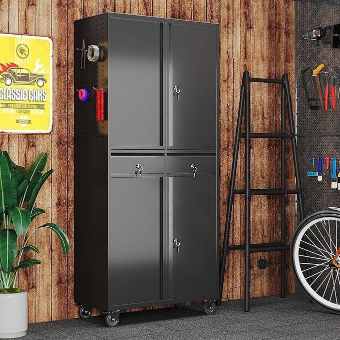 Aobabo 71" H 2 Drawer Metal Storage Cabinet - Image 8