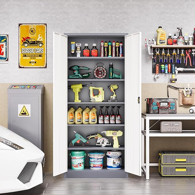 Metal Cabinet, Locking Storage Cabinet - Image 2