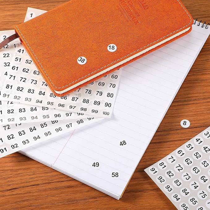 Outus 5000 Pcs 0.4 Inch 1 to 100 Number Stickers Small Number Dot Labels - Image 3
