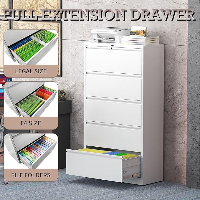 5 Drawer Lateral File Cabinet - Image 5