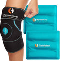 PhysioNatural Ice Pack for Knee Pain Relief, Reusable Gel Ice Wrap for Leg by PhysioNatural