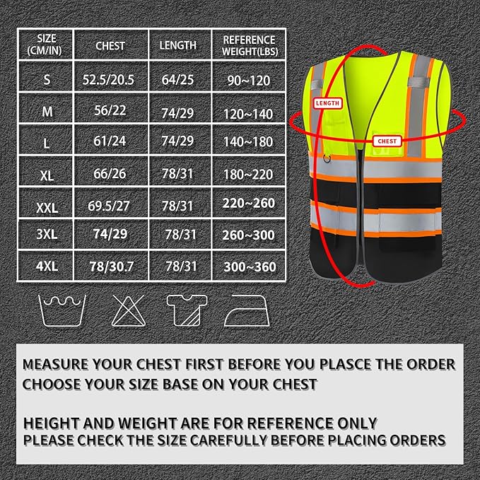 BeautyWill Custom Logo Safety Vest Class2 High Visibility Reflective Vest - Image 6
