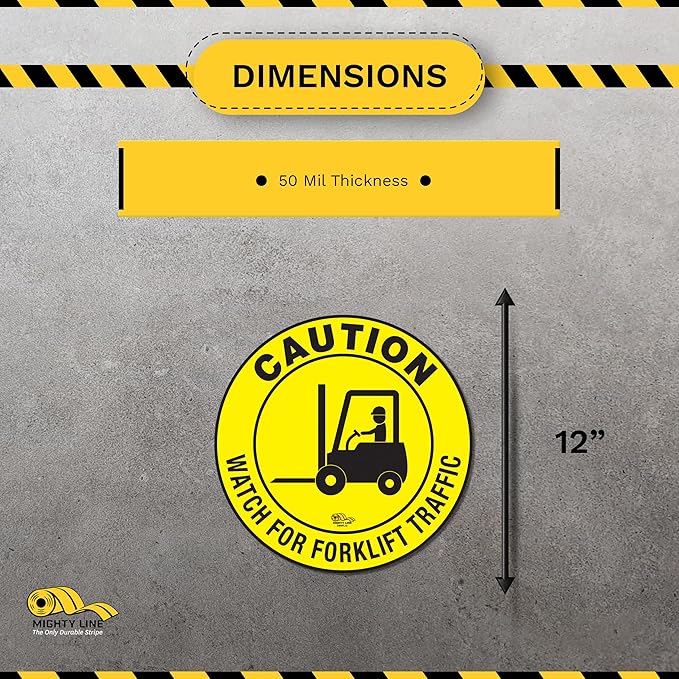Mighty Line Forklift Floor Sign - Image 3