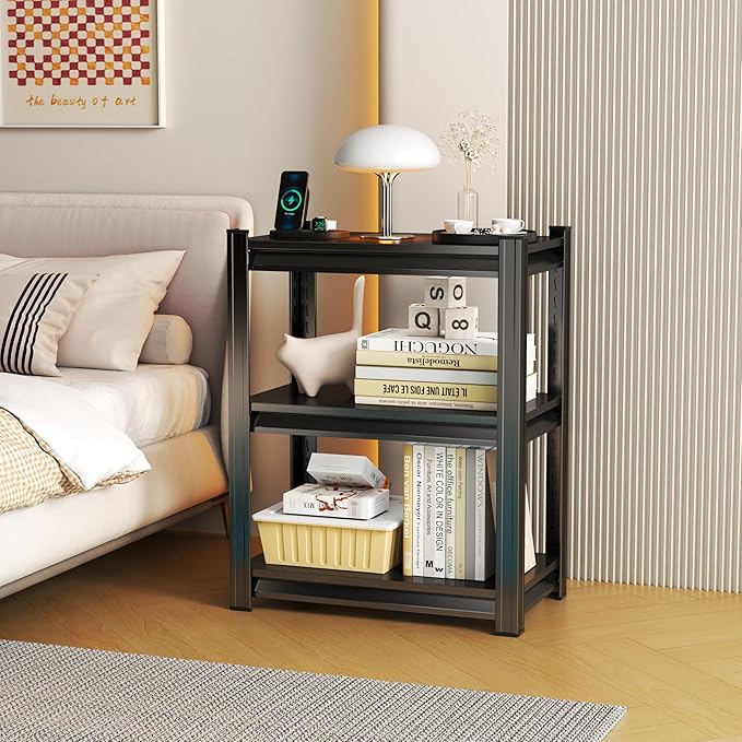 32'' Storage Shelves, 3Tier Garage Metal Shelving Unit, Adjustable, - Image 4