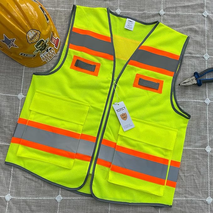 TCCFCCT Safety Vest for Men Women Mesh Reflective Vest - Image 4