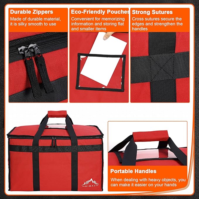Himal Outdoors Insulated Food Delivery Bag XXXL-23Wx15Hx14D inches Premium - Image 5