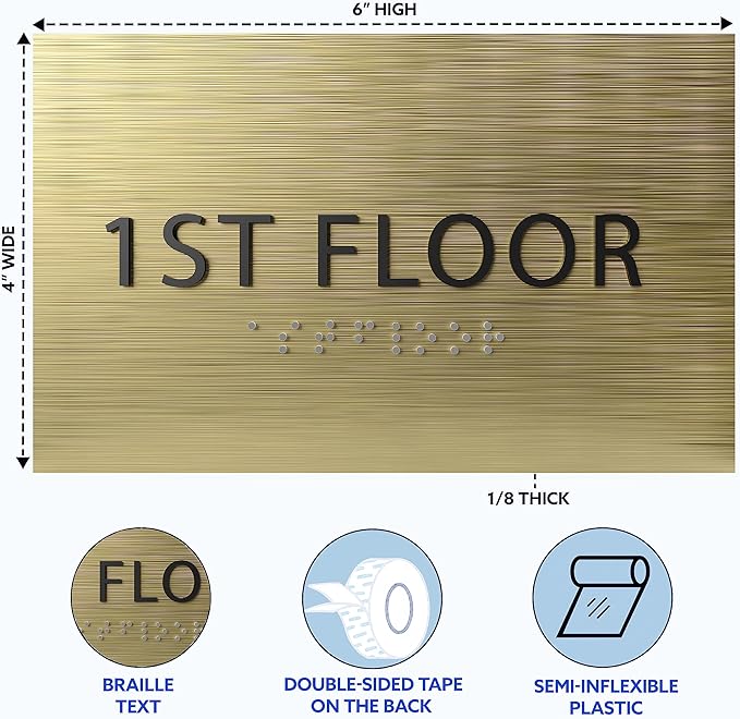 6" X4" 1st Floor Sign - Image 3