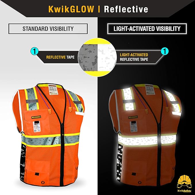 KwikSafety - BIG KAHUNA DIGITAL Safety Vest Class 2 ANSI OSHA Reflective Vest - Image 3