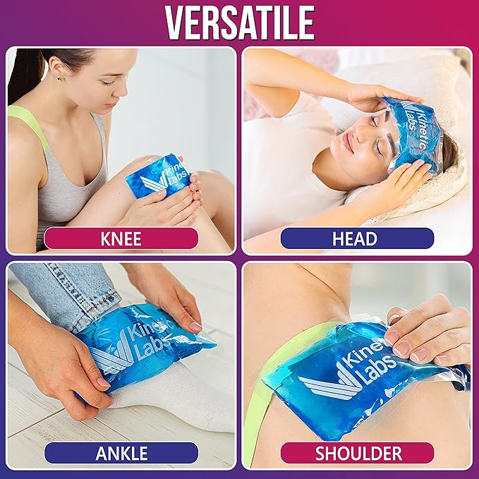 Gel Ice Packs for Injuries Reusable 9.5" x 4.5" – Gel Cold Soft Ice Pack by - Image 2