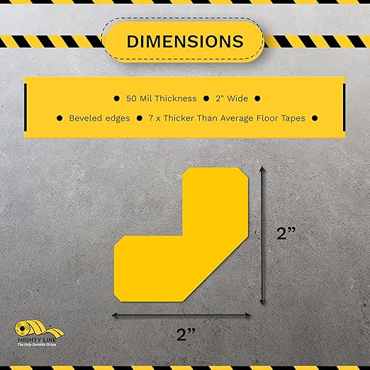 Mighty Line 2" Half Angle Marker Floor Marking Tape - Image 3