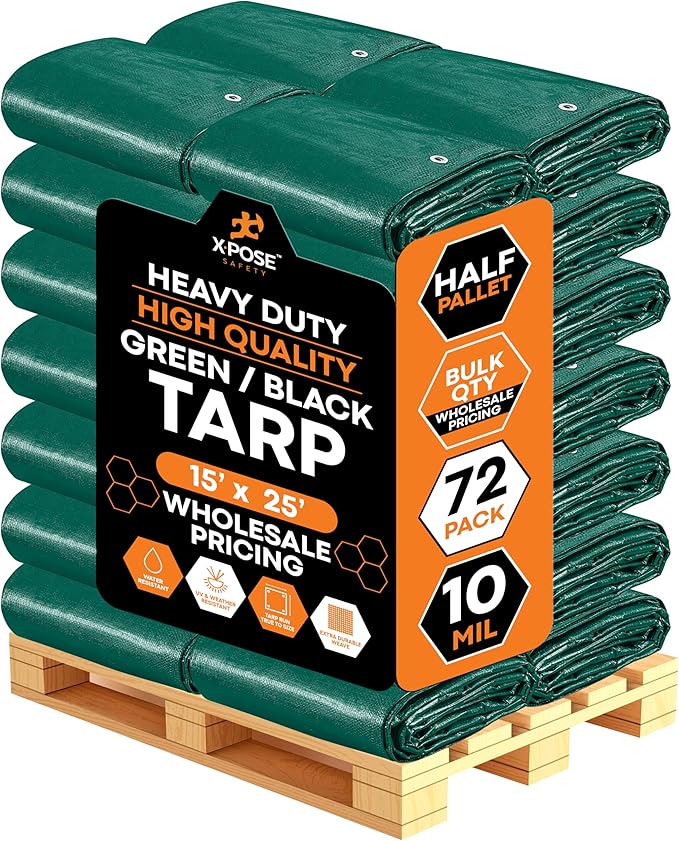 Heavy Duty Poly Tarp 15' x 25' by XposeSafety