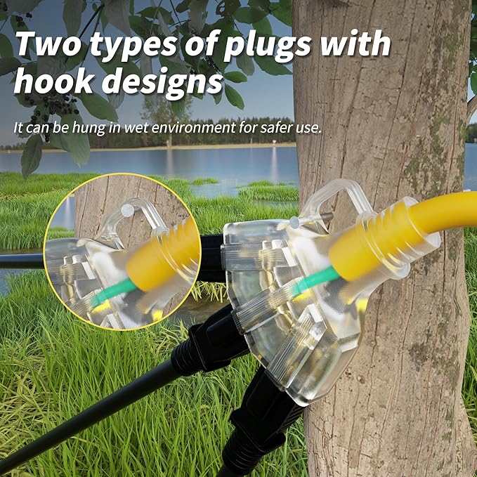 1 FT 12/3 Gauge Outdoor Extension Cord - Image 4