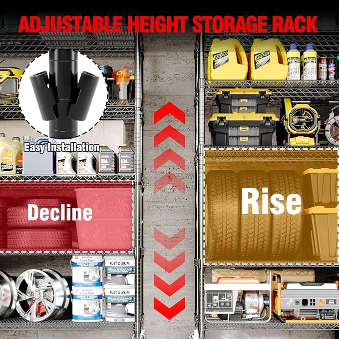 Garvee Heavy Duty 82" H Storage Shelving Unit - Image 4