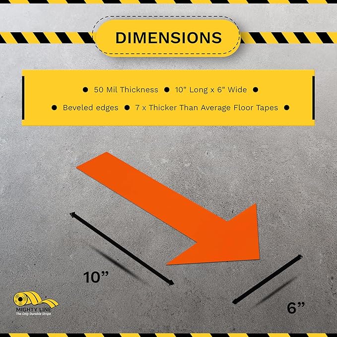 Mighty Line Solid Arrows Directional Sticker Sign Floor Marking Tape - Image 3