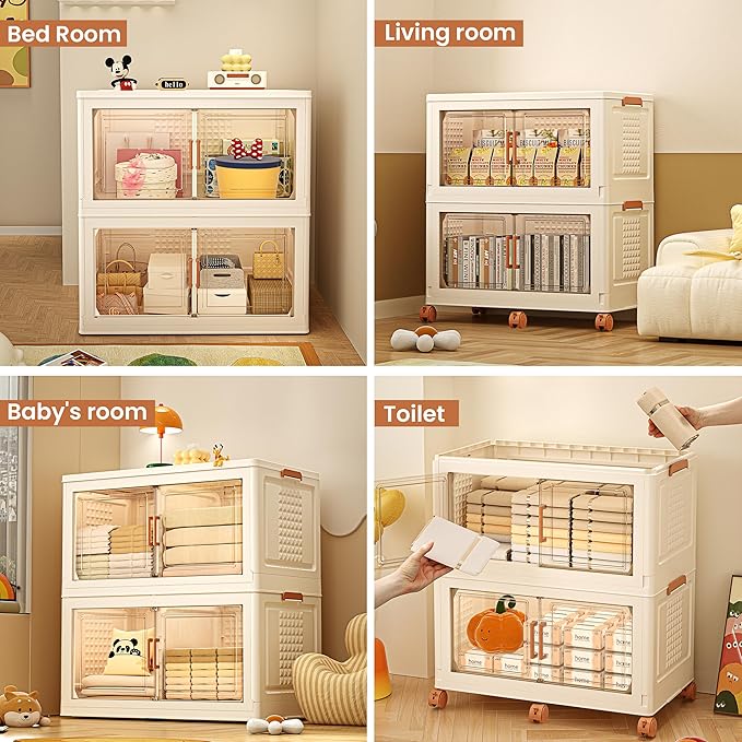 FINCHESCLUB 376QT Large Stackable Storage Bins - Image 5