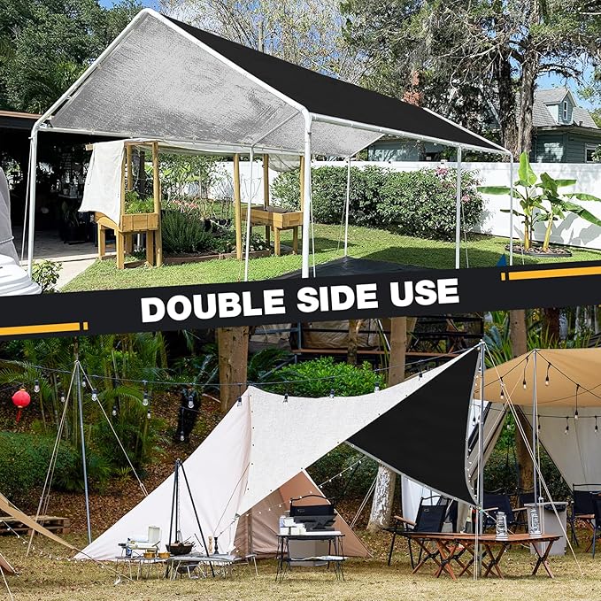 Tarp 10x20 Feet 14 Mil Heavy Duty Waterproof Tarp, Large Multipurpose Cover - Image 2