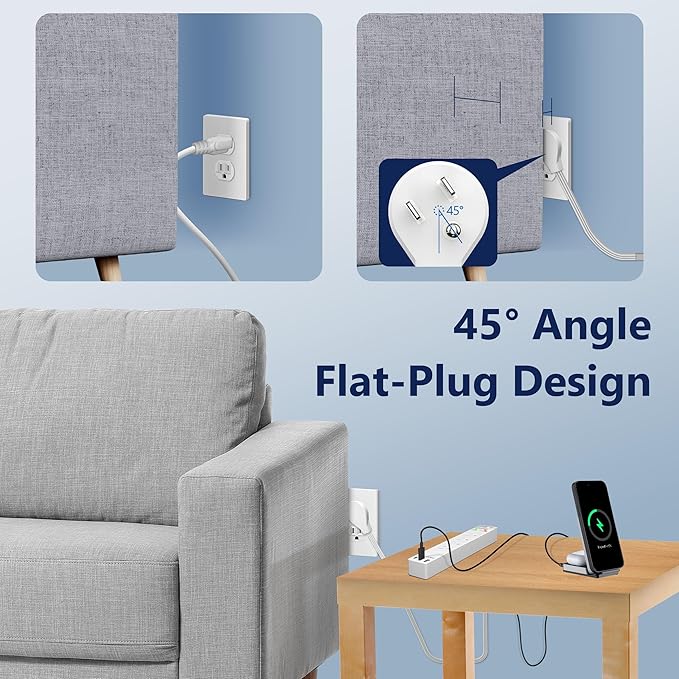 LIDER Outlet Extender with 4 Receptacles, USB Type-A and 2 USB Type-C, - Image 6