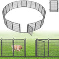 Decorative Garden Fence with Gate, 40 in x 54 ft Rustproof Metal Fence Panels by Jhsomdr
