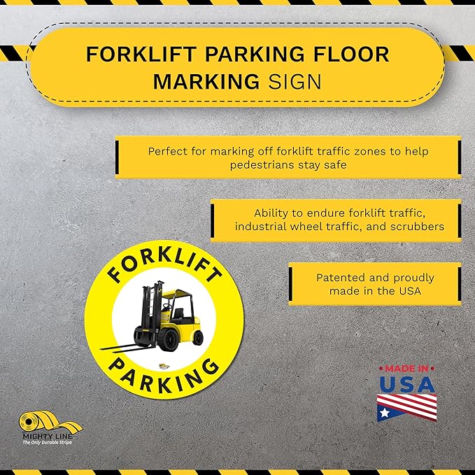 Mighty Line Forklift Floor Sign Floor Sign - Image 3