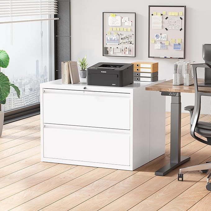 Superday Metal Lateral File Cabinet, 2 Drawer File Cabinet, Filing Cabinets - Image 2
