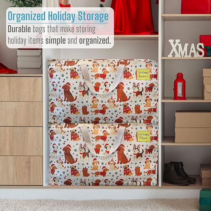 VENO 2 Pack Moving Bags and Large Christmas Decoration Storage Bins - Image 6