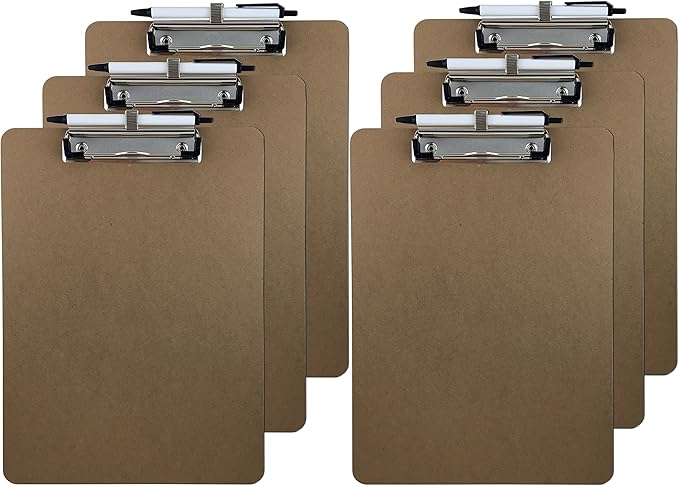 Pen Holder Clipboard, Letter Size, Low Profile Clip by Trade+Quest+Global+Corp
