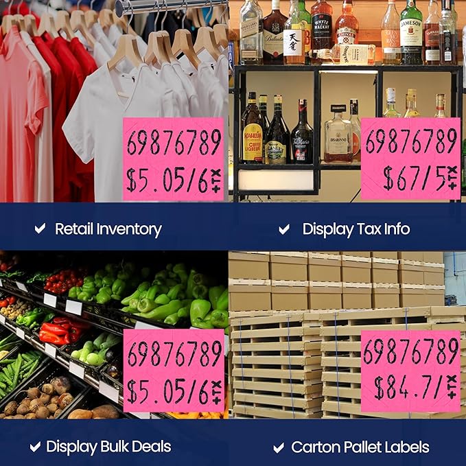 Perco Fluorescent Pink Pricing Labels - Image 7