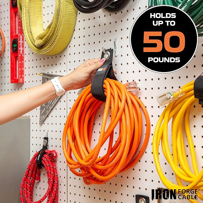 Iron Forge Cable Extension Cord Wrap Organizer, 12 Piece Multi-Pack - Image 7