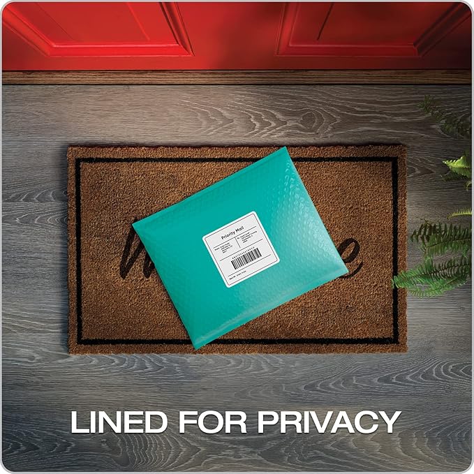 Quality Park Bubble Mailers, 8.25 x 11 Shipping Envelopes, Water Resistant Teal - Image 5