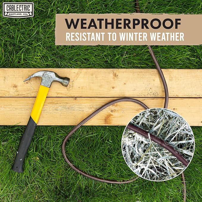 Brown Outdoor Extension Cord 75 ft, 16/3 Heavy Duty Cable - Image 4