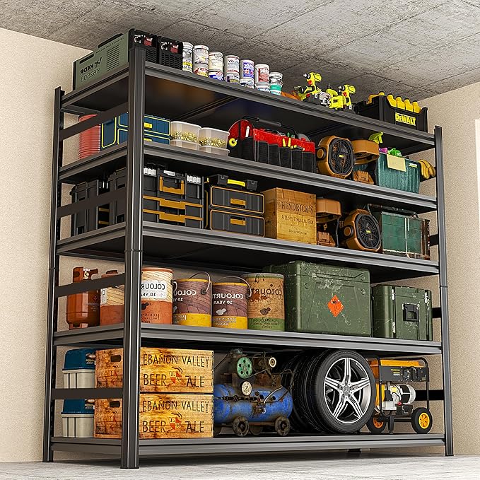 87" H Garage Shelving 3500Lbs Storage Shelves 5-Tier Adjustable Shelving Units - Image 2
