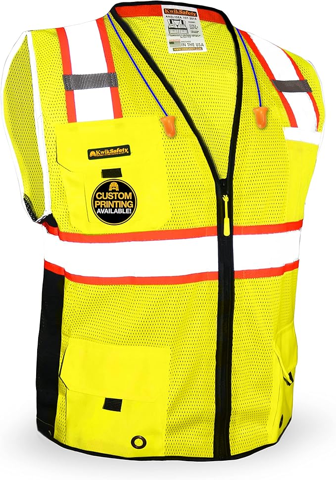 KwikSafety - Charlotte, NC - BIG KAHUNA Safety Vest Class 2 ANSI OSHA by KwikSafety