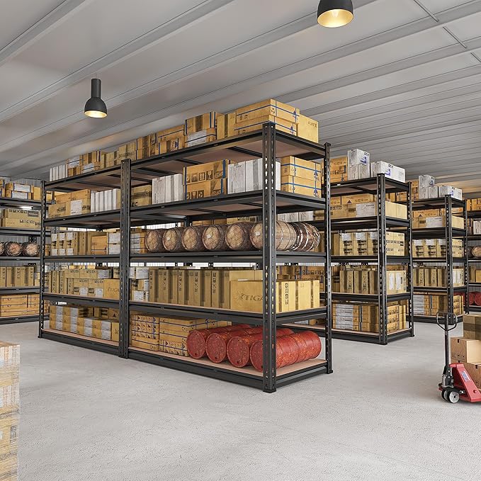 REIBII 48" W Garage Shelving 3020LBS Storage Shelves 5 Tier Heavy Duty Shelving - Image 8