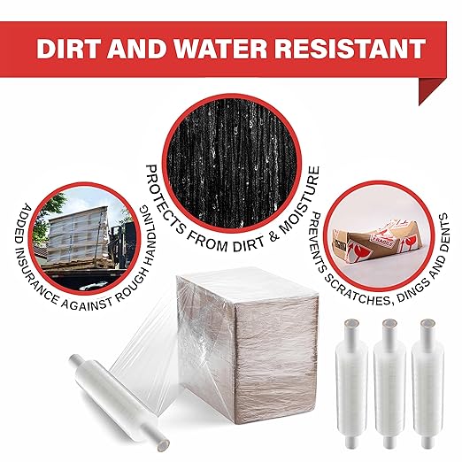 Stretch Wrap with Handle Industrial Strength 4 Pack 11" x 1000 Ft 60 Gauge - Image 8