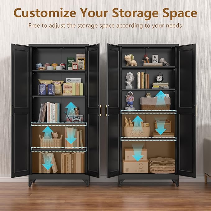 Kitchen Pantry Cabinet, 4 Standing Feet, Cupboard - Image 4