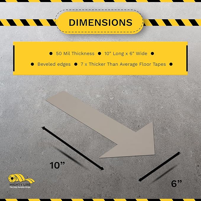 Mighty Line Solid Arrows Directional Sticker Sign Floor Marking Tape - Image 3
