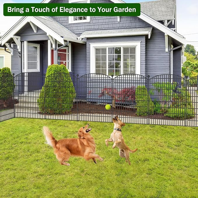 10 Panels No Dig Decorative Garden Fence - 40 in x 23.6 ft - Image 7