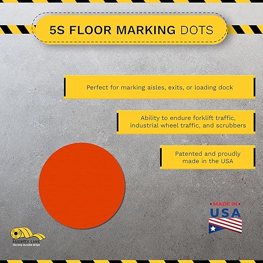 Mighty Line 1" Solid Dot Shaped Floor Marking Tape - Image 2