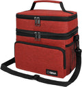 opux Insulated Lunch Bag for Men Women, Large Dual Compartment Cooler Bag by OPUX