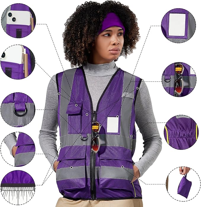 A-SAFETY High Visibility Reflective Safety Vest Customize Logo - Image 2