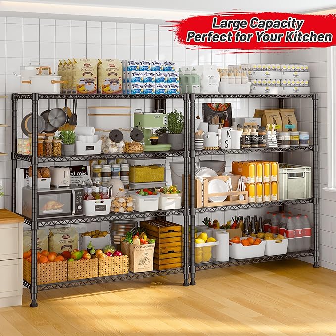 REIBII Wire Shelving Storage Shelves Metal Shelves Heavy Duty Shelving - Image 2