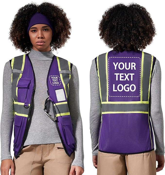 AYKRM Custom Logo Personalised Printed High Visibility Reflective 2 two tone by AYKRM