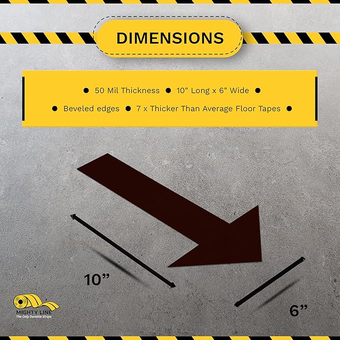 Mighty Line Solid Arrows Directional Sticker Sign Floor Marking Tape - Image 3