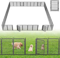 Decorative Garden Fence with Gate, 32 in x 87 ft Rustproof Metal Fence Panels by Jhsomdr