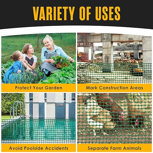 Houseables Fencing, Temporary Fence, Snow Fence, 4x100' Feet, 10.55 lb/roll - Image 4