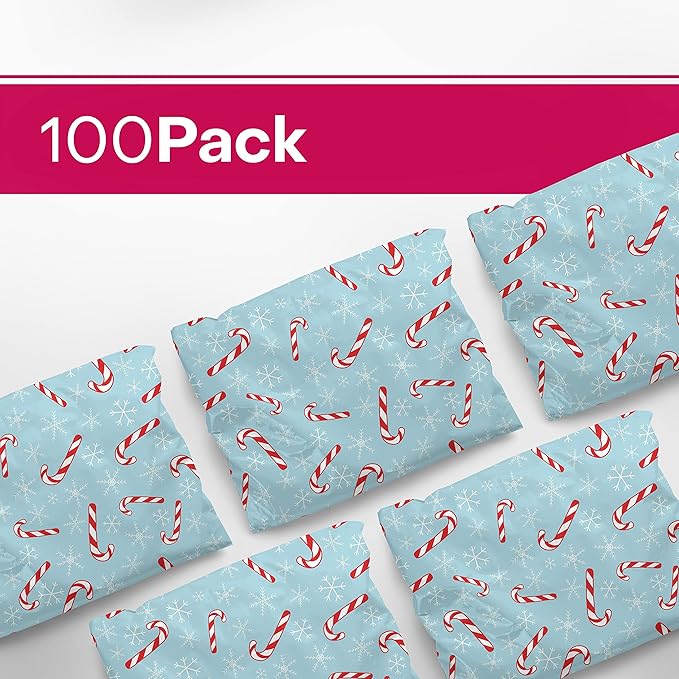 Christmas Poly Mailers 10x13 – Candy Canes – Waterproof, Tear-Resistant - Image 3