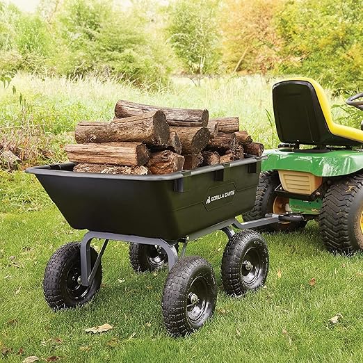 Gorilla Carts Heavy-Duty Poly Yard Dump Cart, 6 Cu Ft Tub, 1200 lb Haul Capacity - Image 5